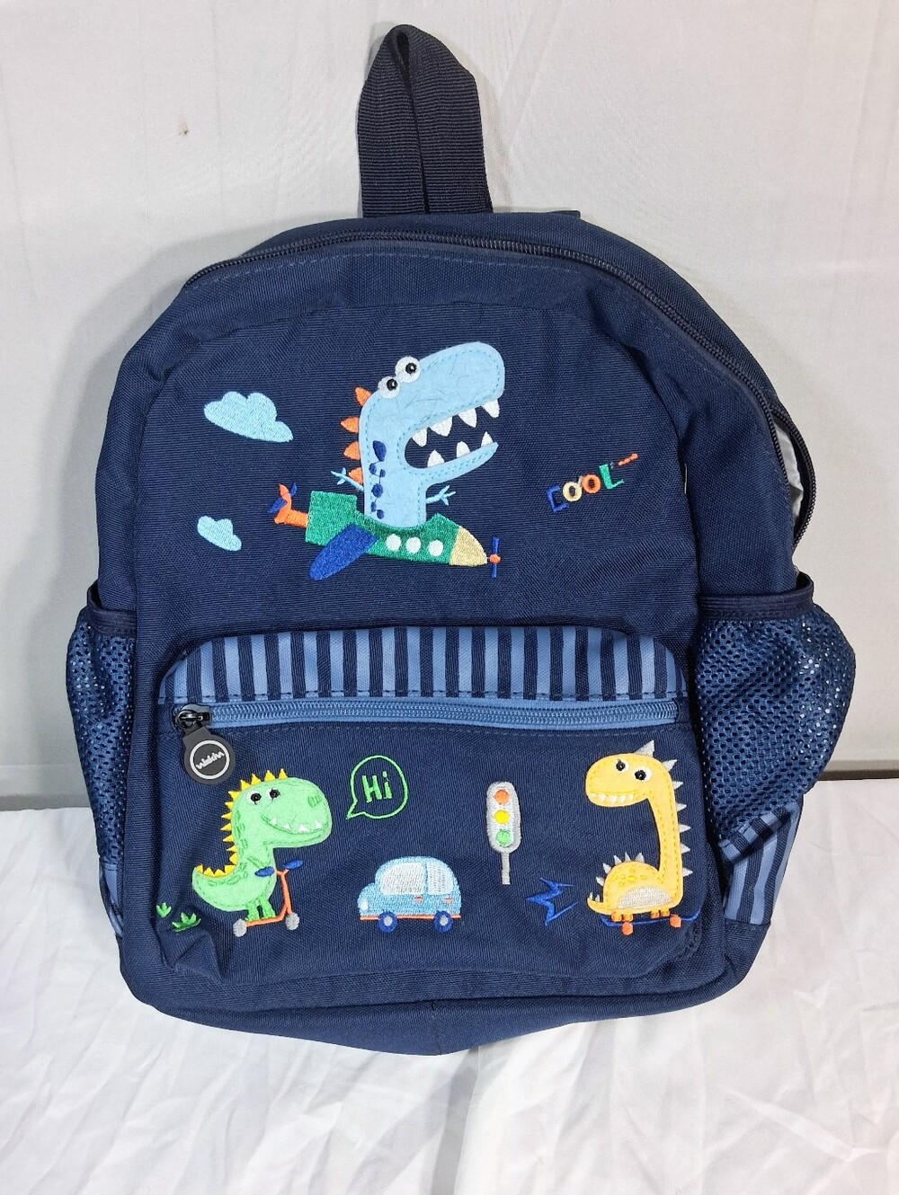 14 " X 12" Willikiva Cute Zoo 3D Cartoon Dinosaur Toddler Blue Like New Backpack